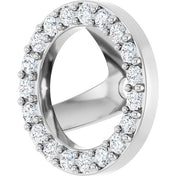14K White 1/4 CTW Lab-Grown Diamond Halo-Style Earring Jackets