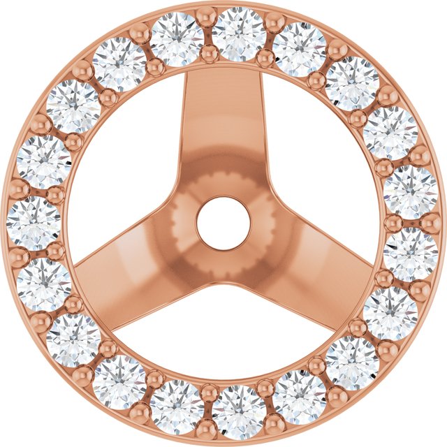 4 CTW Lab-Grown Diamond Halo-Style Earring Jackets