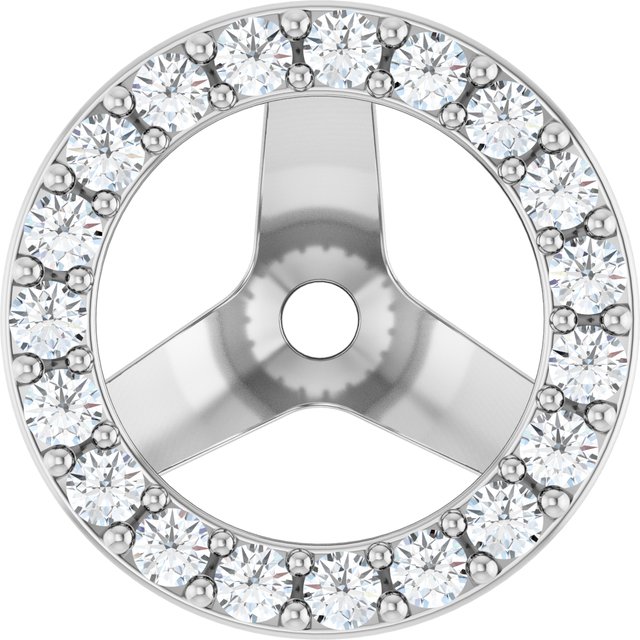4 CTW Lab-Grown Diamond Halo-Style Earring Jackets