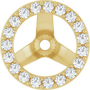 14K Yellow 1/4 CTW Lab-Grown Diamond Halo-Style Earring Jackets