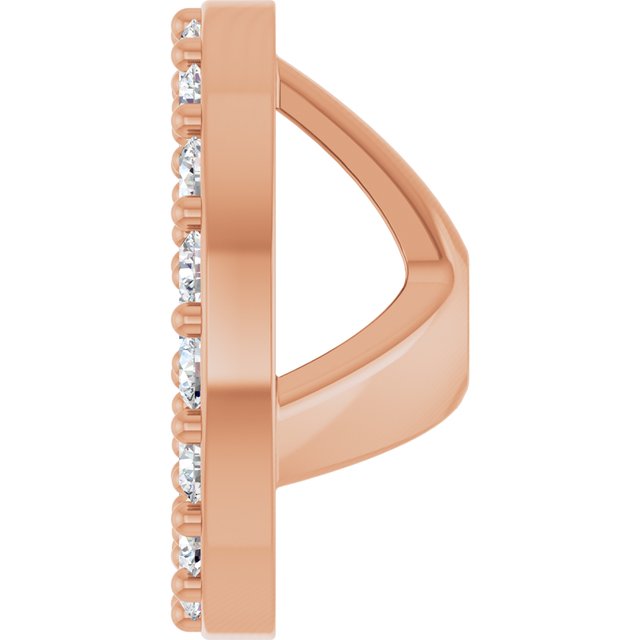 14K Rose 1/4 CTW Lab-Grown Diamond Halo-Style Earring Jackets