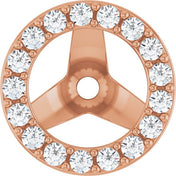 14K Rose 1/4 CTW Lab-Grown Diamond Halo-Style Earring Jackets