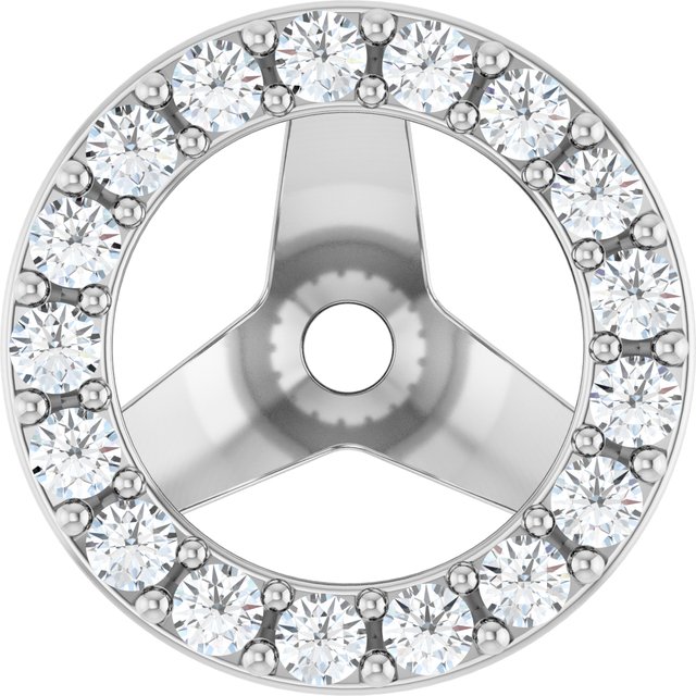 4 CTW Lab-Grown Diamond Halo-Style Earring Jackets