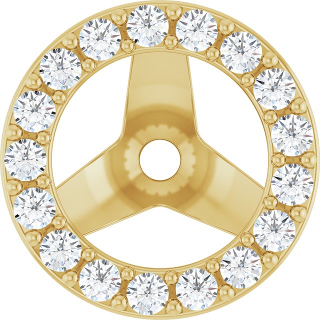 4 CTW Lab-Grown Diamond Halo-Style Earring Jackets