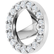 14K White 1/4 CTW Lab-Grown Diamond Halo-Style Earring Jackets