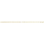 14K Yellow .06 CT Natural Diamond Bezel-Set Link 7 1/2" Bracelet