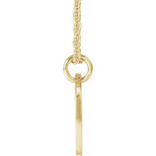 14K Yellow Script Initial E 16-18" Necklace