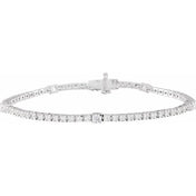 14K White 1 3/4 CTW Lab-Grown Diamond 7" Line Bracelet