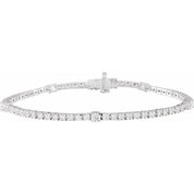 14K White 1 3/4 CTW Lab-Grown Diamond 7" Line Bracelet