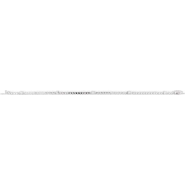 14K White 1 3/4 CTW Lab-Grown Diamond 7" Line Bracelet
