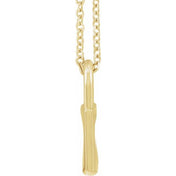 14K Yellow 13.6x9 mm Cutout Heart Lock 16-18" Necklace