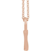 14K Rose 13.6x9 mm Cutout Heart Lock 16-18" Necklace