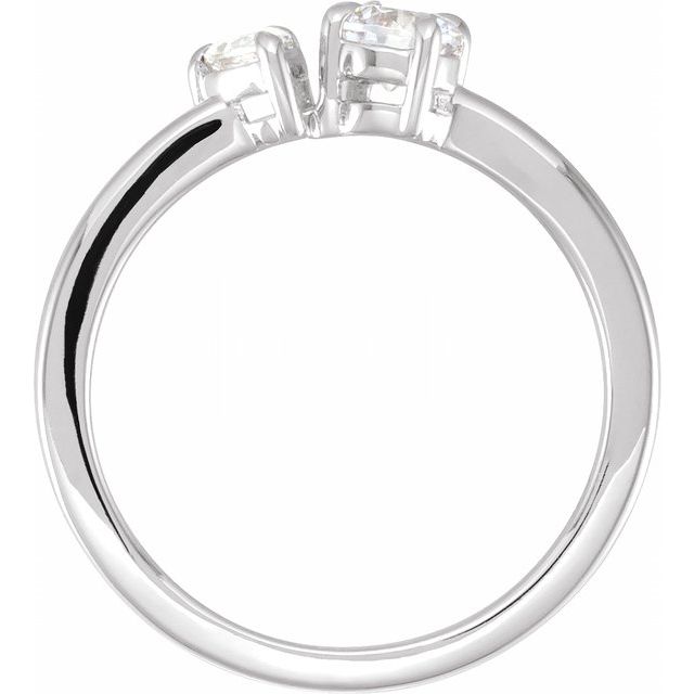 8 CTW Lab-Grown Diamond Two-Stone Ring