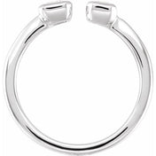 14K White 1 CTW Lab-Grown Diamond Two-Stone Ring