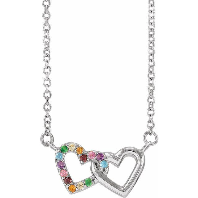 14K Natural Multi-Gemstone Rainbow 18" Necklace