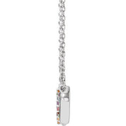 14K Natural Multi-Gemstone Rainbow 18" Necklace