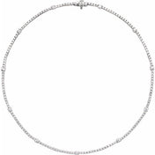 14K Lab-Grown Diamond Line Necklace in Various Carat Weights and Lengths