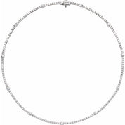14K Lab-Grown Diamond Line Necklace in Various Carat Weights and Lengths