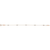 14K Rose 1/3 CTW Lab-Grown Diamond Bezel-Set Station 7" Bracelet