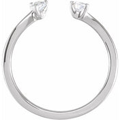 14K White 1/5 CTW Lab-Grown Diamond Two-Stone Ring
