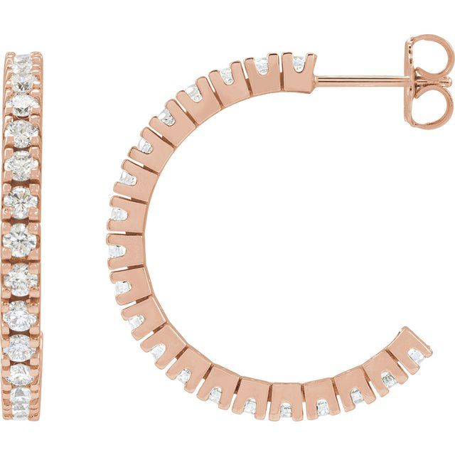 8 CTW Lab-Grown Diamond 24.7 mm Hoop Earrings