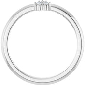14K White .04 CTW Natural Diamond Cluster Ring
