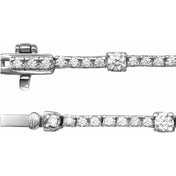 14K Lab-Grown Diamond Line Necklace in Various Carat Weights and Lengths