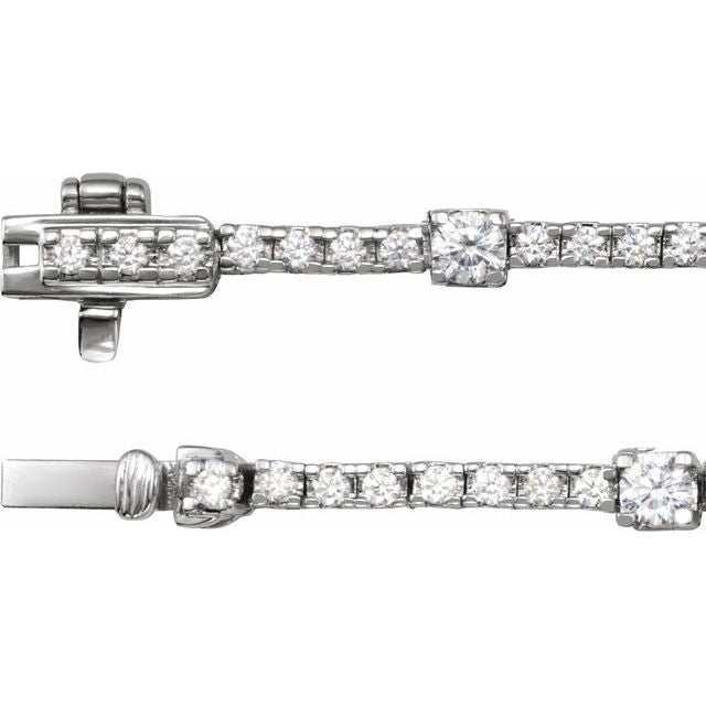 14K Lab-Grown Diamond Line Necklace in Various Carat Weights and Lengths