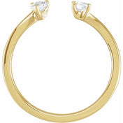 14K Yellow 1/5 CTW Lab-Grown Diamond Two-Stone Ring