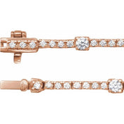 14K Lab-Grown Diamond Line Necklace in Various Carat Weights and Lengths