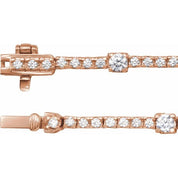 14K Lab-Grown Diamond Line Necklace in Various Carat Weights and Lengths