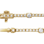 14K Lab-Grown Diamond Line Necklace in Various Carat Weights and Lengths