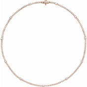 14K Lab-Grown Diamond Line Necklace in Various Carat Weights and Lengths