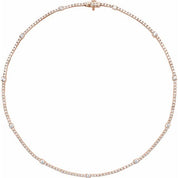 14K Lab-Grown Diamond Line Necklace in Various Carat Weights and Lengths