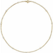 14K Lab-Grown Diamond Line Necklace in Various Carat Weights and Lengths