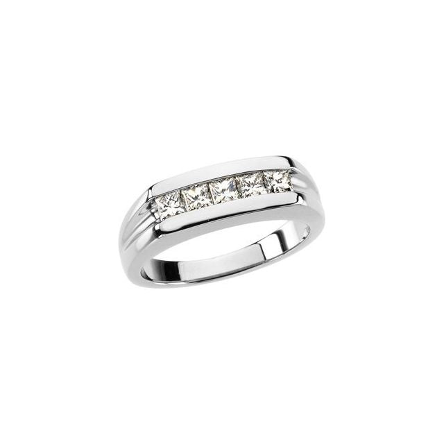 Platinum 3/4 CTW Natural Diamond Five-Stone Ring