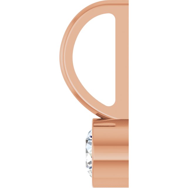 14K Rose 1/6 CTW Natural Diamond Charm/Pendant
