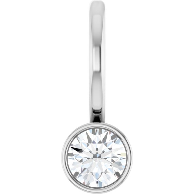 Platinum 1/6 CTW Natural Diamond Charm/Pendant
