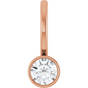 14K Rose 1/6 CTW Natural Diamond Charm/Pendant