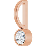 14K Rose 1/6 CTW Natural Diamond Charm/Pendant