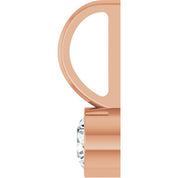 14K Rose 1/5 CTW Natural Diamond Charm/Pendant