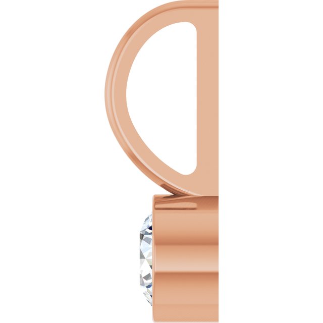 14K Rose 1/5 CTW Natural Diamond Charm/Pendant