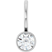 Platinum 1/5 CT Natural Diamond Charm/Pendant