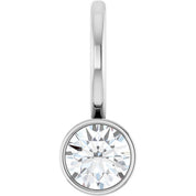 Platinum 1/5 CT Natural Diamond Charm/Pendant