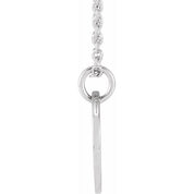 Platinum Script Initial I 16-18" Necklace