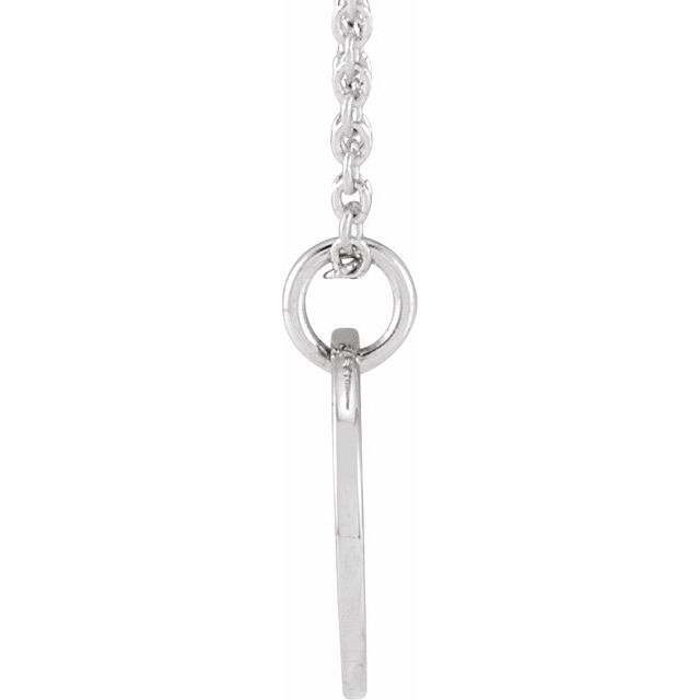 Platinum Script Initial I 16-18" Necklace