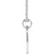 14K White Script Initial M 16-18" Necklace