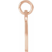 14K Rose Script Initial H Pendant