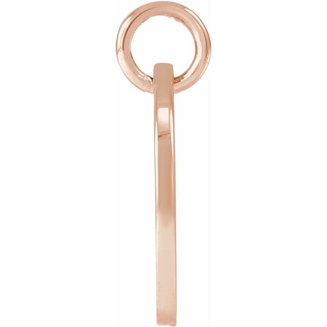 14K Rose Script Initial H Pendant