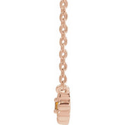 14K Rose Natural Citrine Beaded Youth 16" Necklace